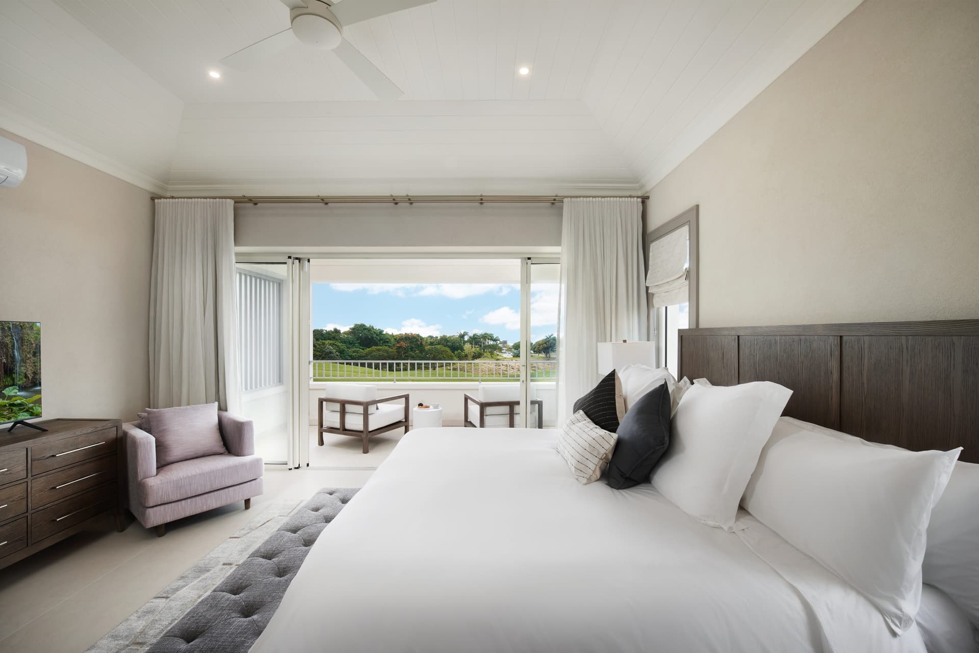 A double bed room as part of a villa at the Apes Hill