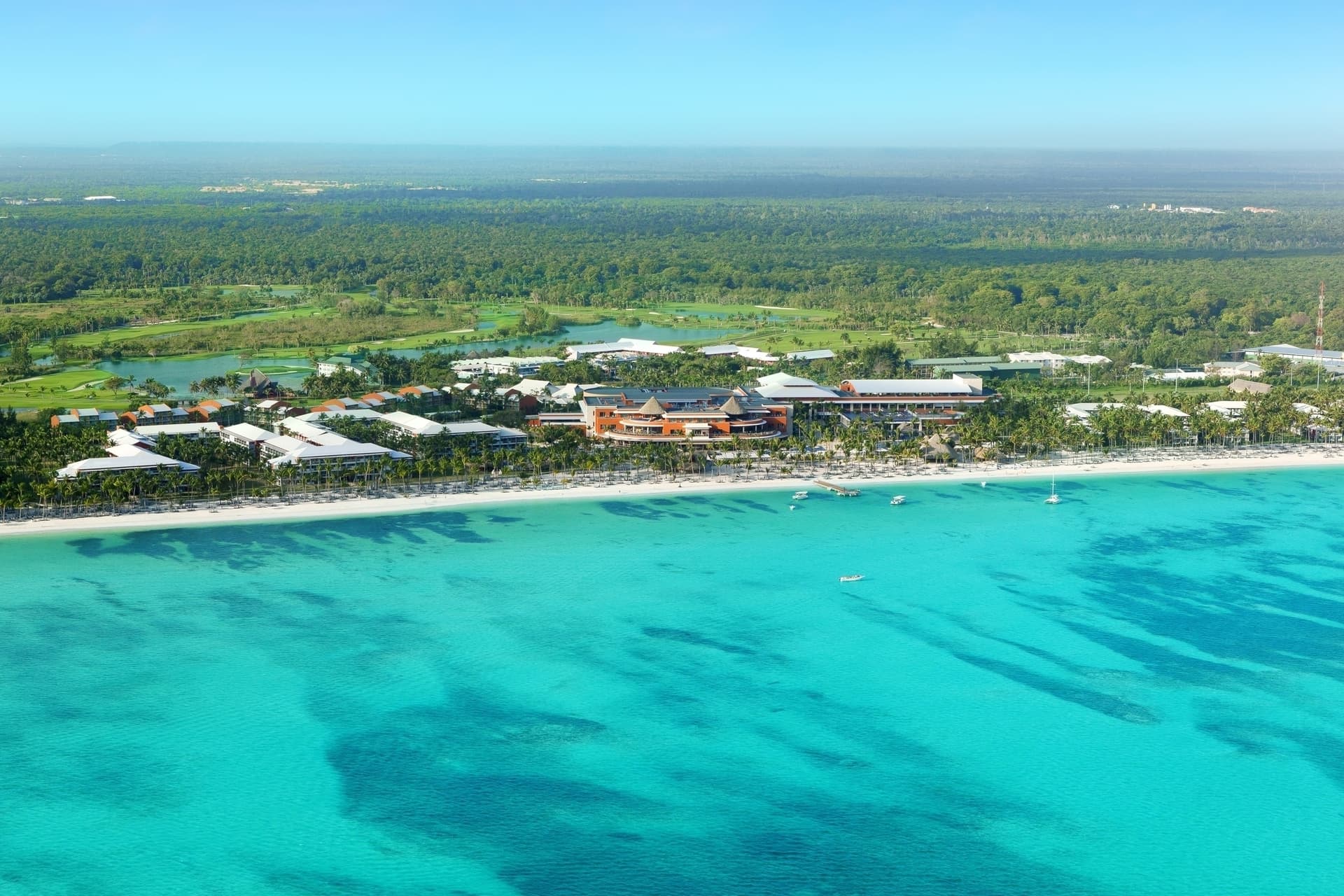 Overhead view of the beach at Barcelo Bavaro Beach