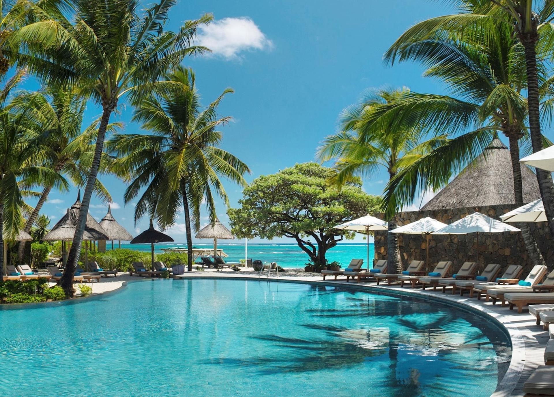 Outdoor swimming pool at Constance Belle Mare Plage