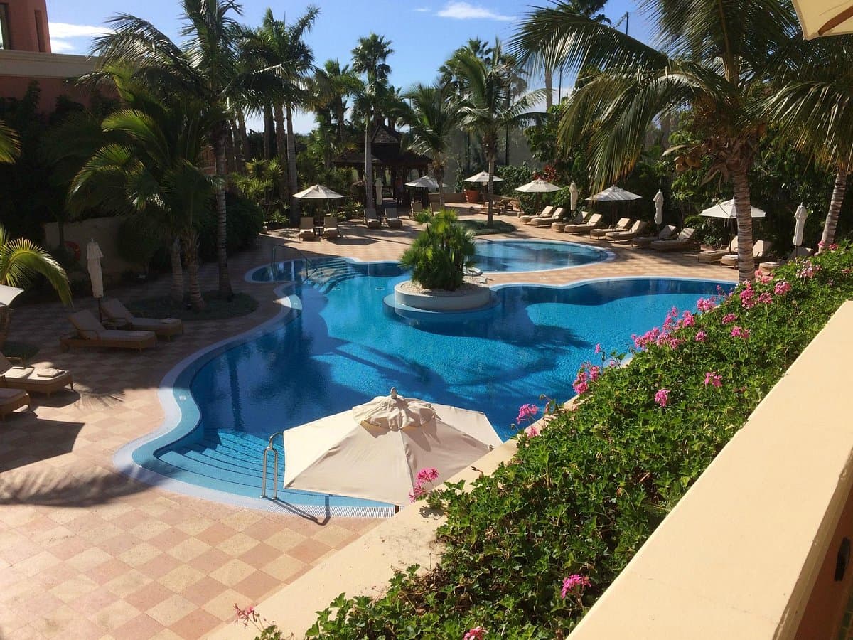 Outdoor pool area