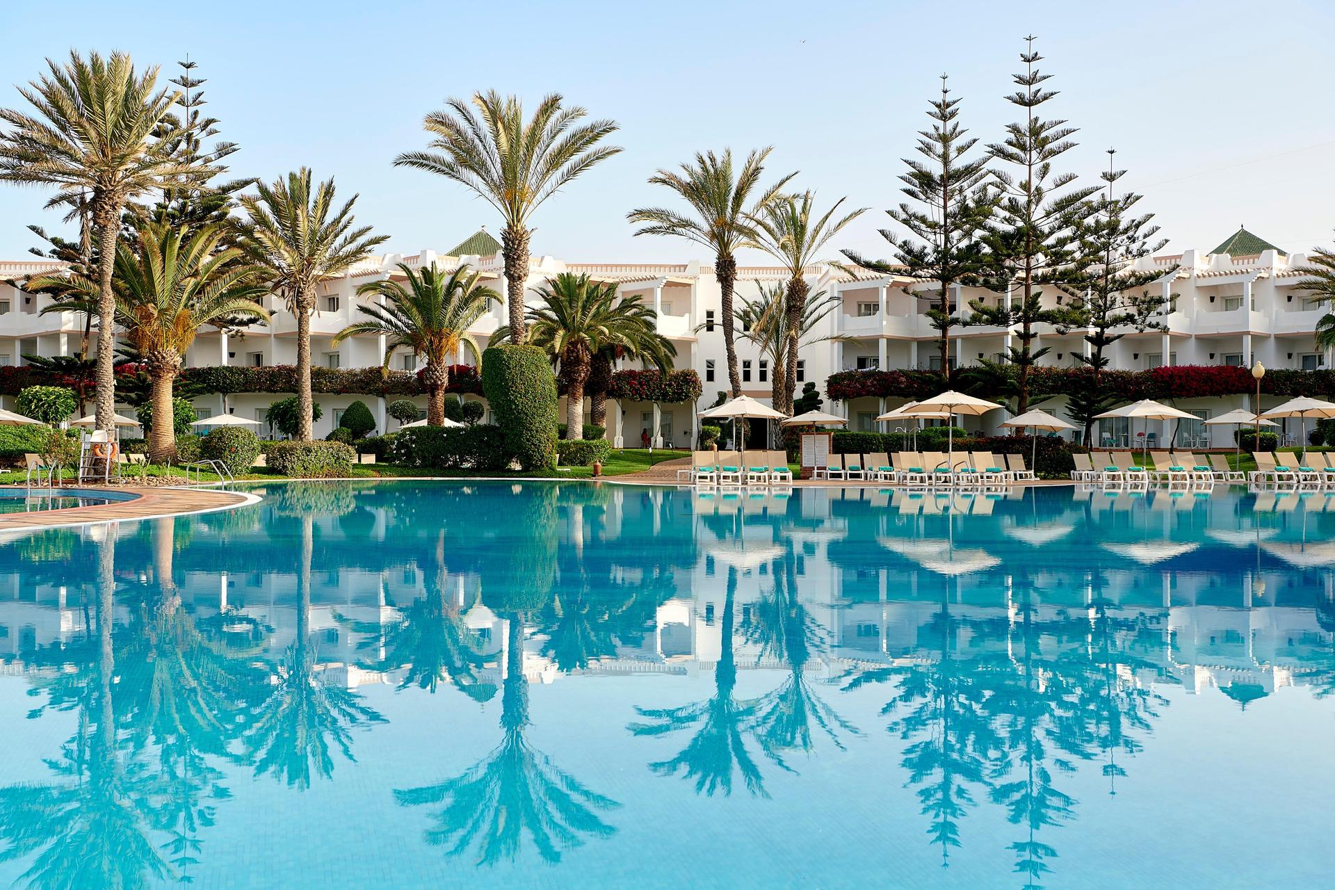 Outdoor swimming pool at the Iberostar Founty Hotel