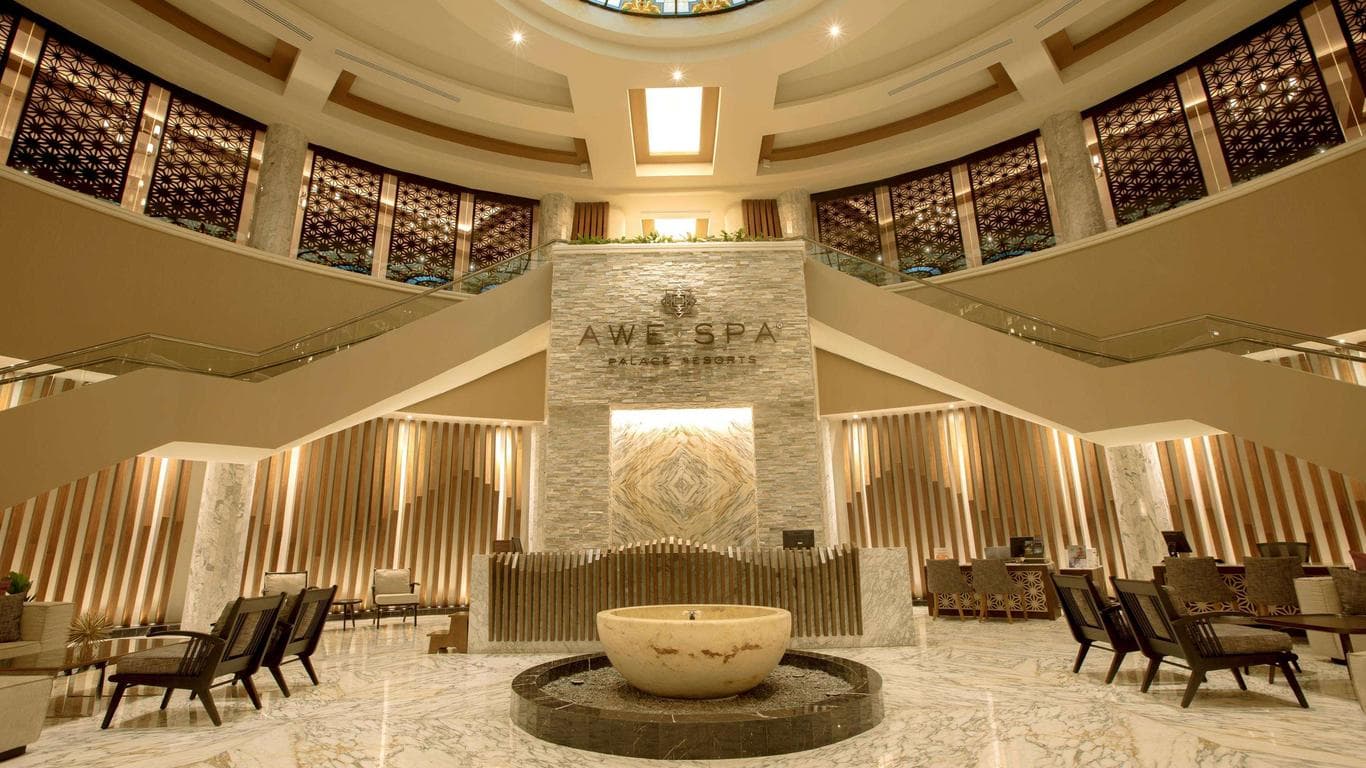 Entrance to the spa facilities at Moon Palace Resort