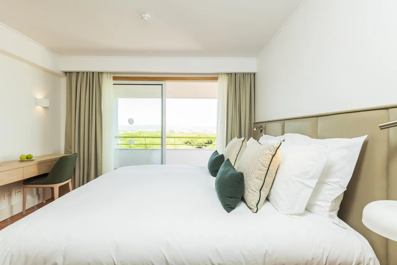Double bed room at The Patio Suite Hotel