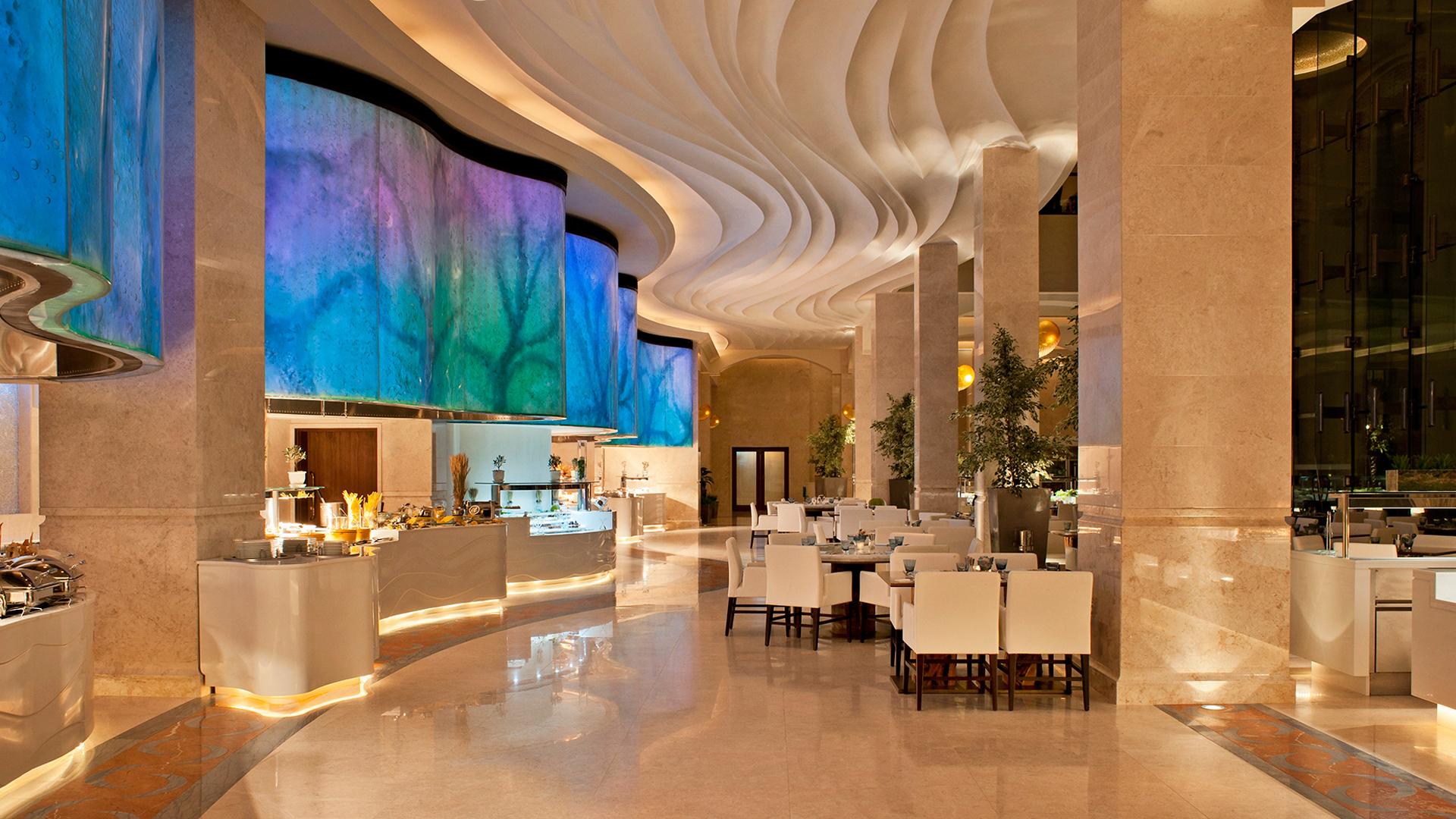 Indoor dining room at The St Regis Saadiyat Island Resort