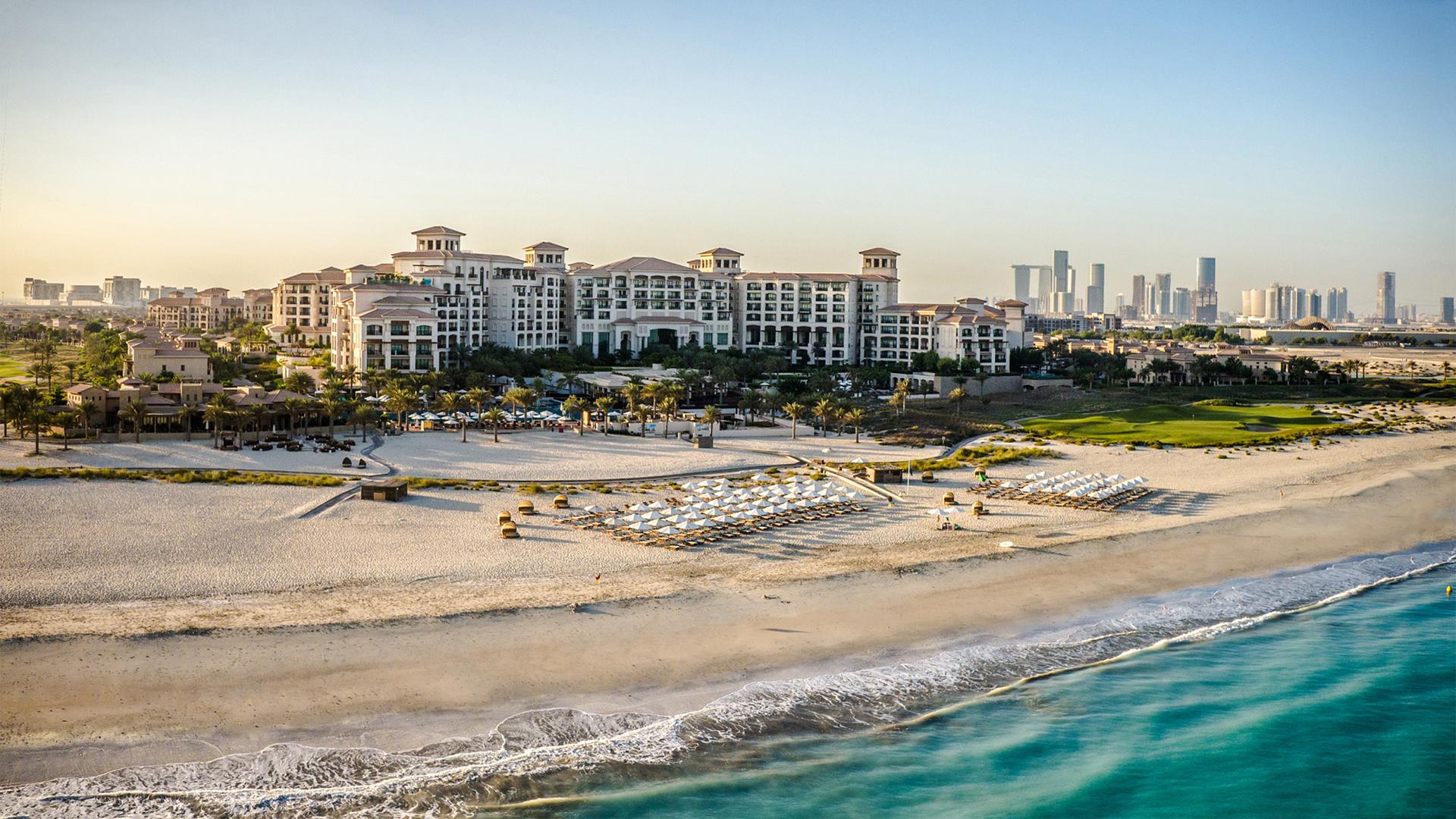 The St Regis Saadiyat Island Resort overlooking the beach