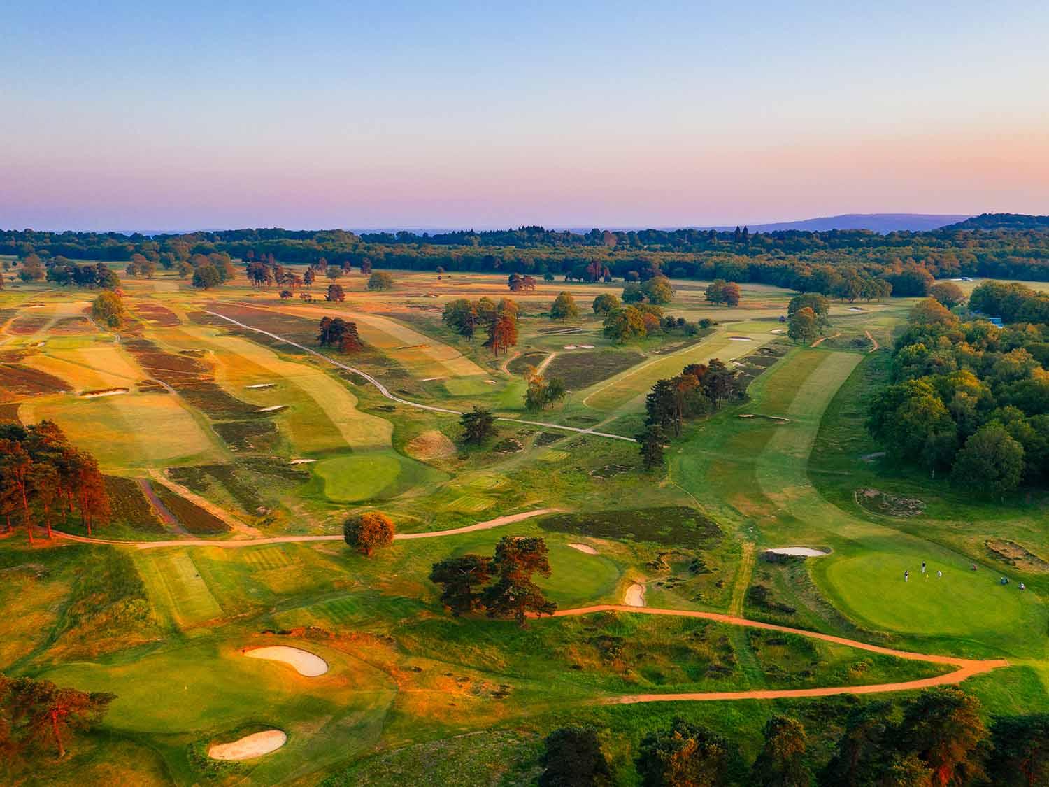Overhead view of the Walton Heath Golf club