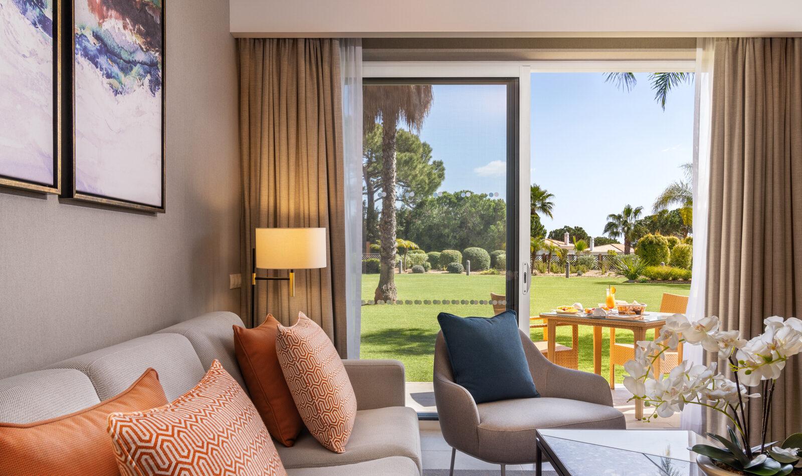 Lounging area as part of a suite at the Wyndham Grand Algarve