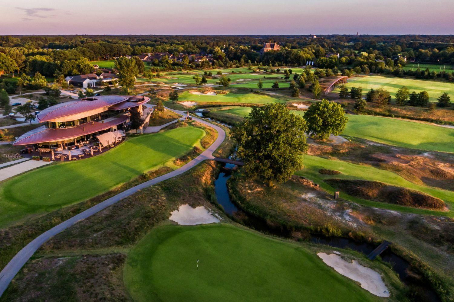 Overhead view of the Bernardus Lodge golf club