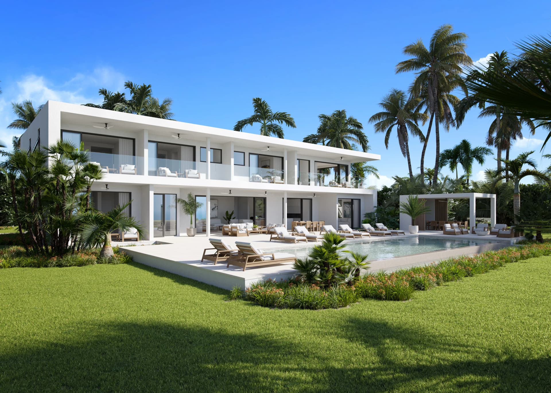 Panoramic view of a villa at the Apes Hill Resort