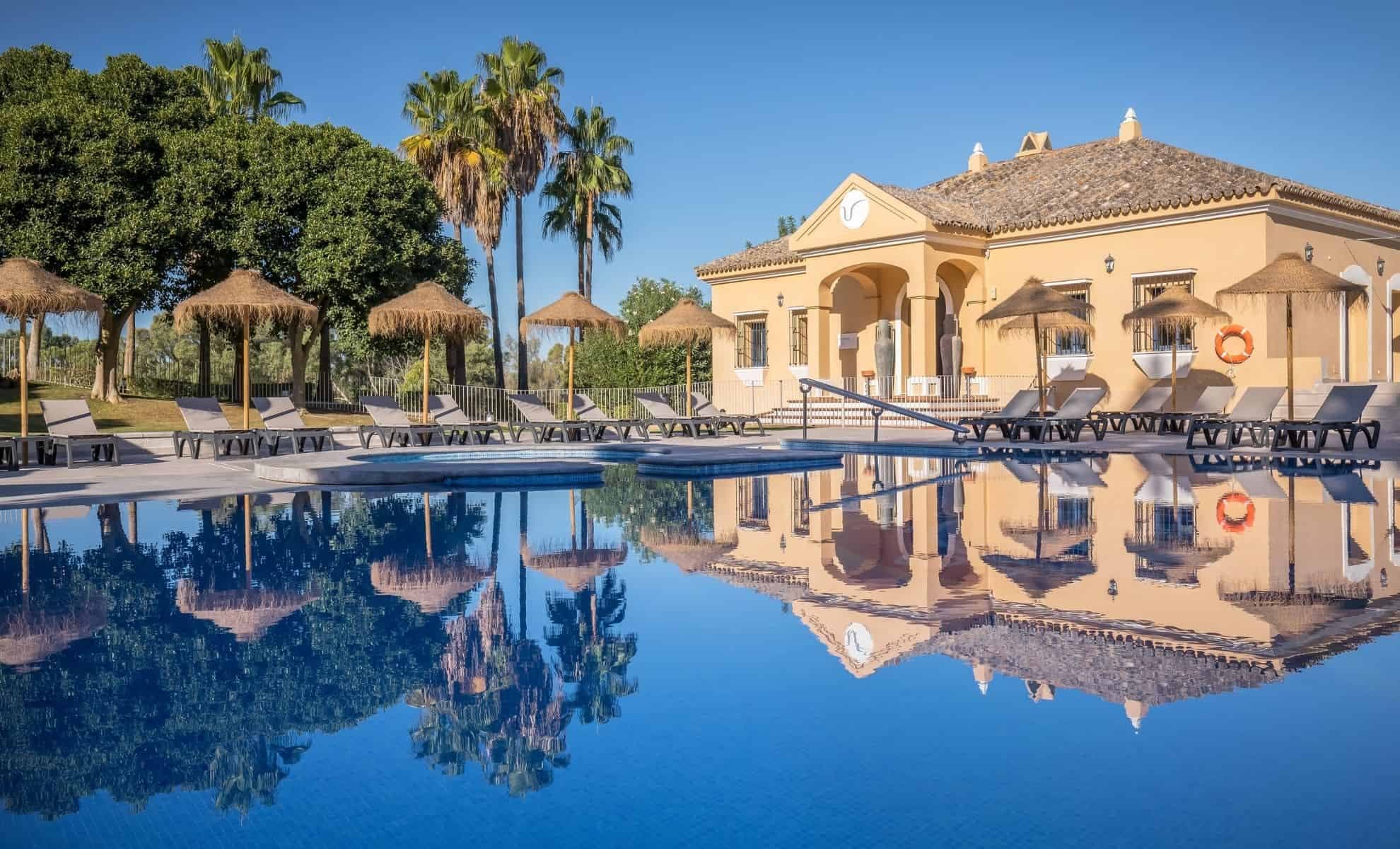 Outdoor pool area