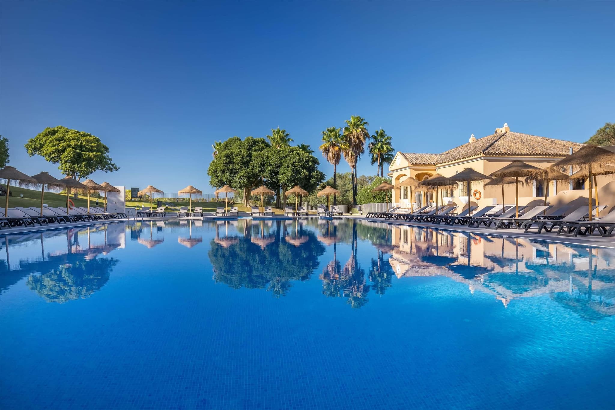 Outdoor pool area