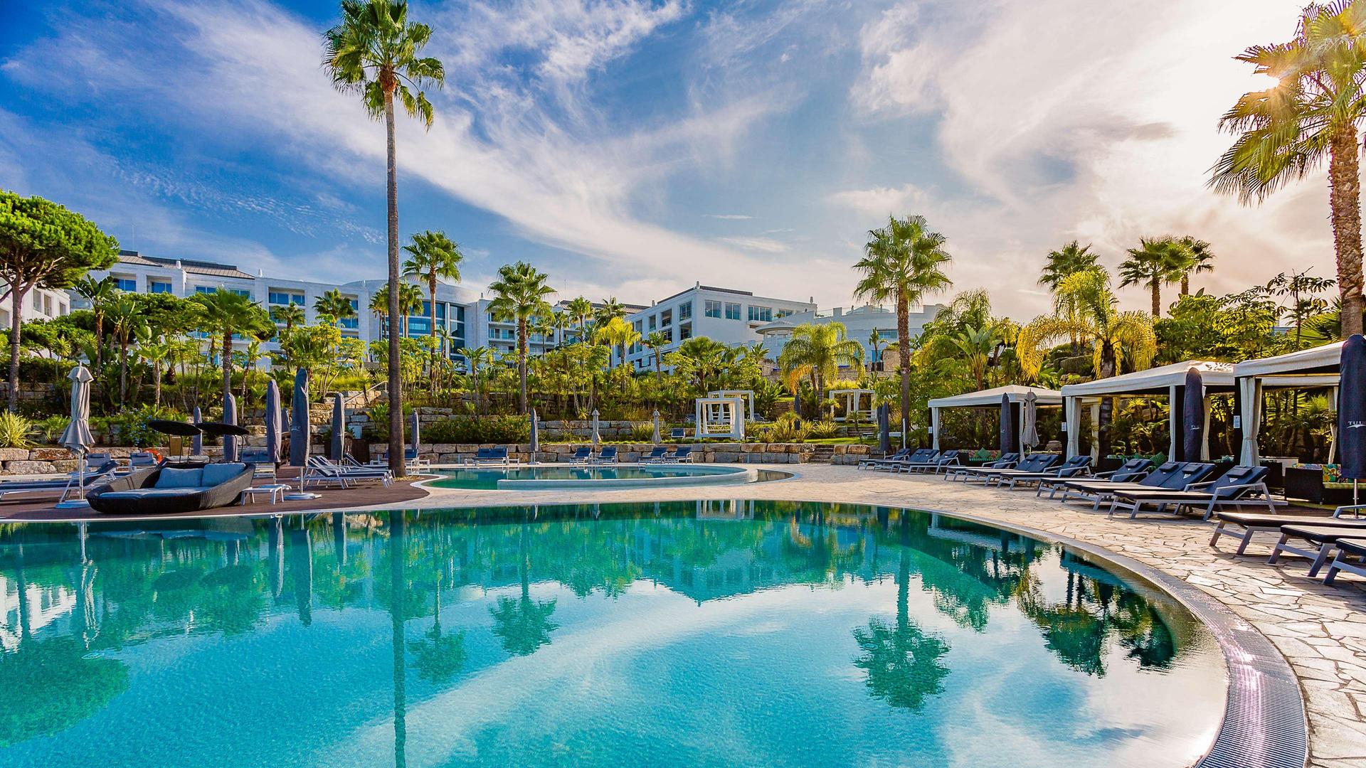 Outdoor swimming pool at the Conrad Algarve hotel