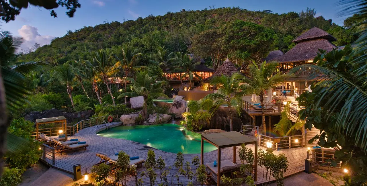 Outdoor pool area
