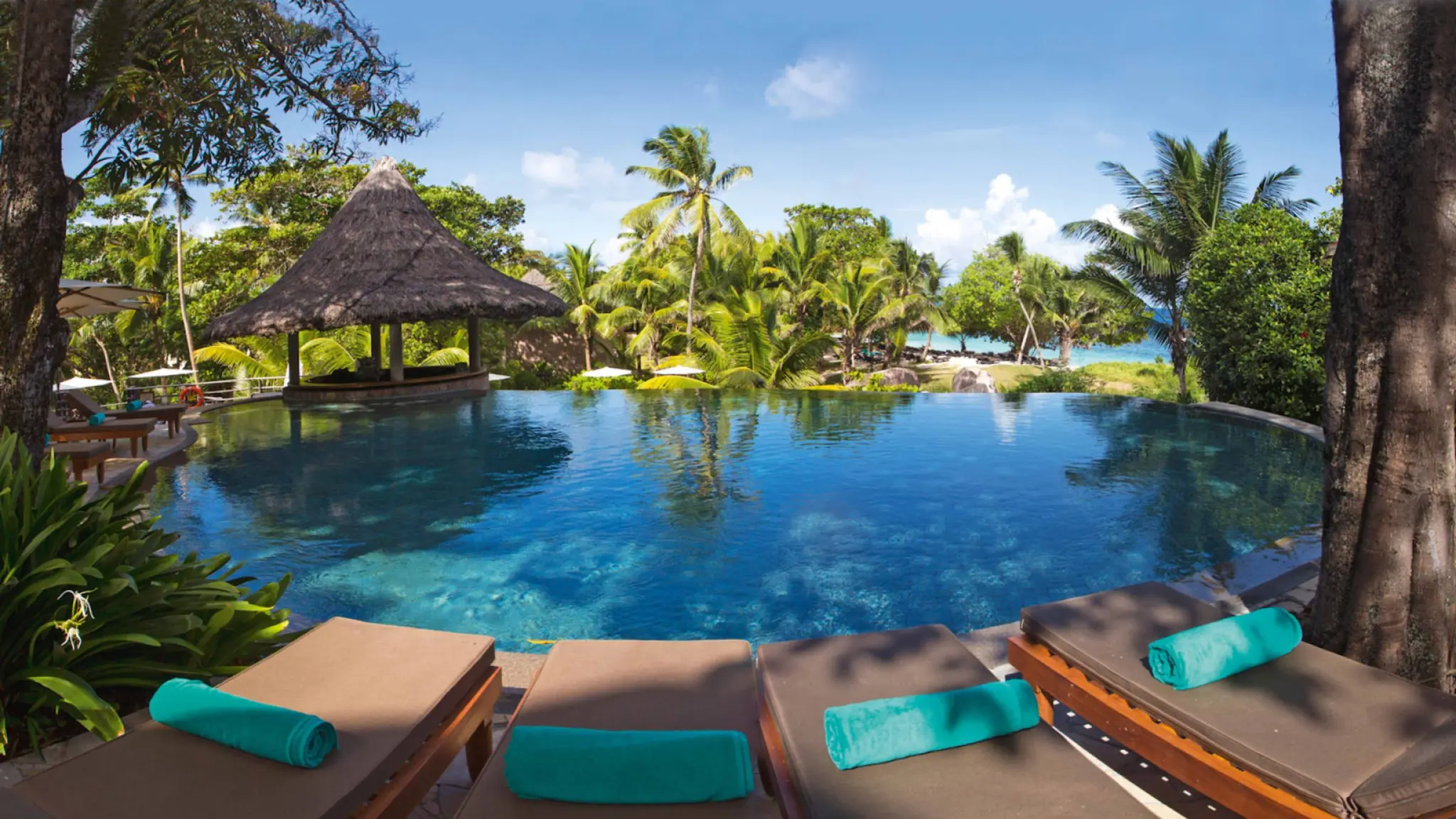 Outdoor pool area