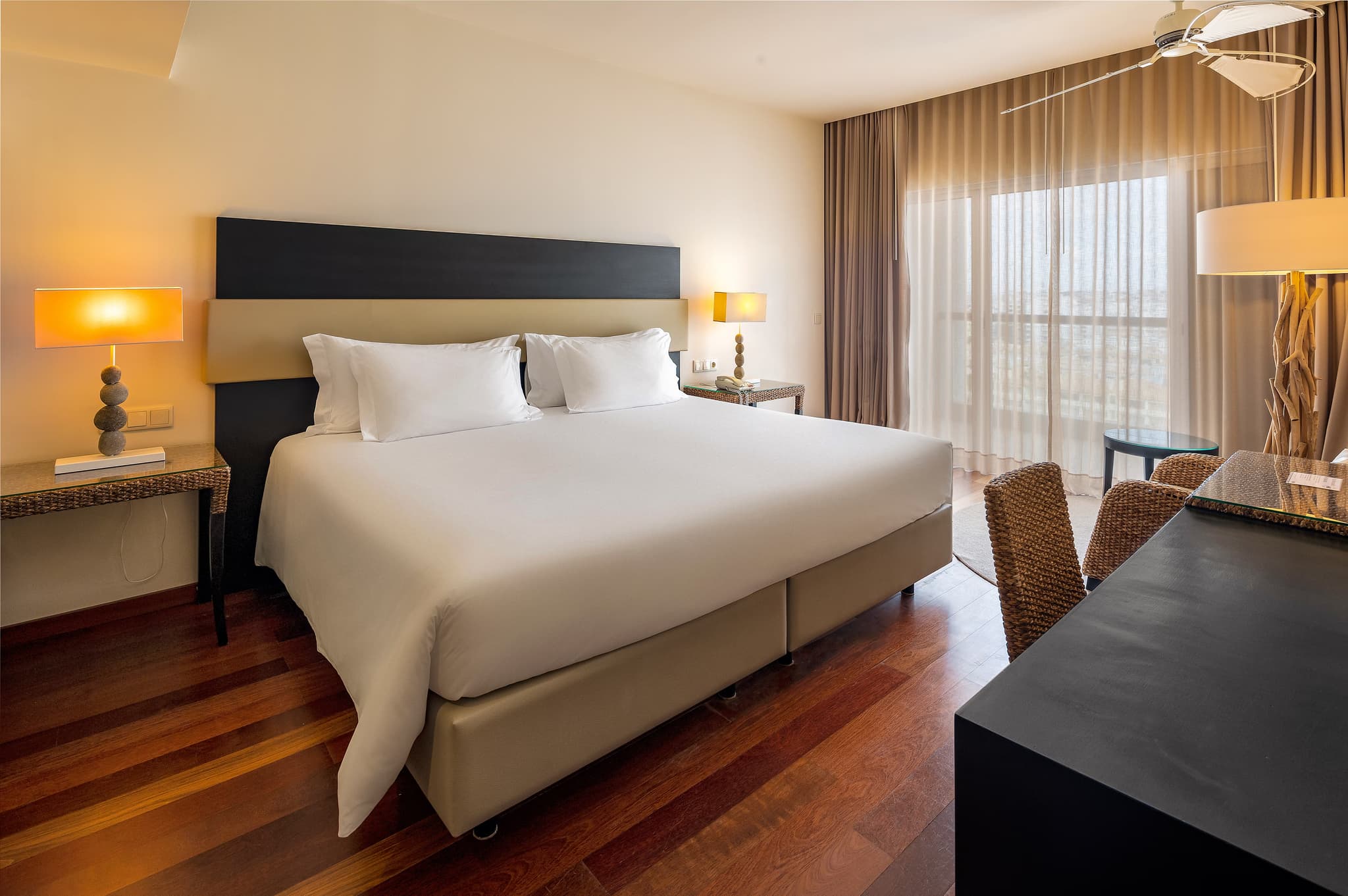 Modern double bed room at the hotel