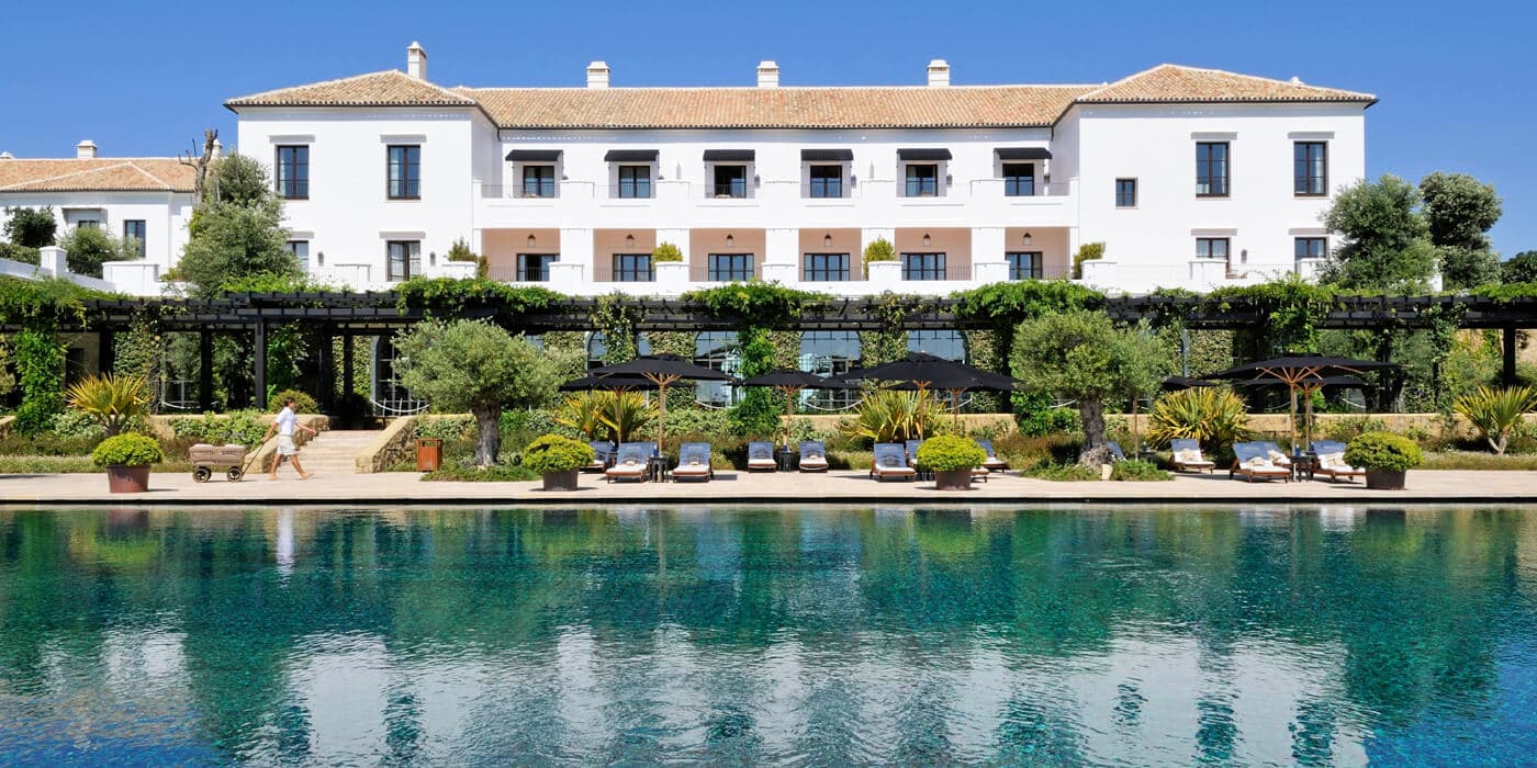 Outdoor swimming pool at Finca Cortesin Hotel