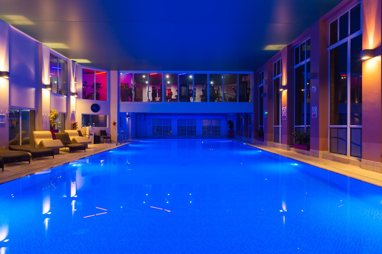 Indoor swimming pool at the Forest Pines Hotel, Spa & Golf Resort