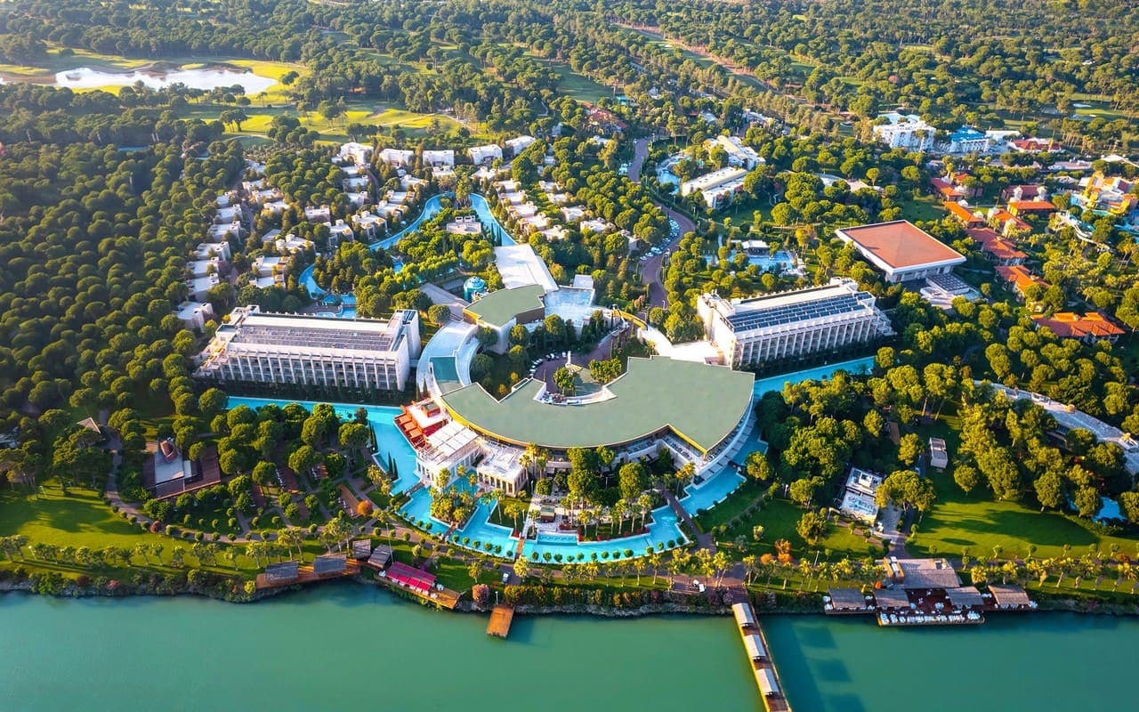 Aerial view of the resort