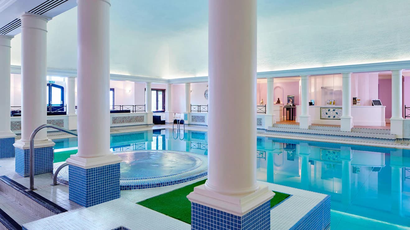 Indoor swimming pool at the Hanbury Manor Hotel & Country Club