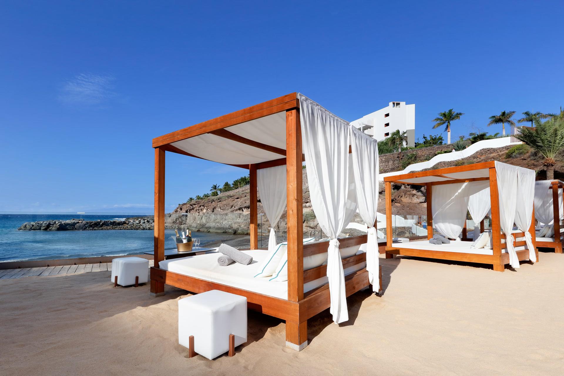 Cabanas on the beach at Hard Rock Hotel Tenerife