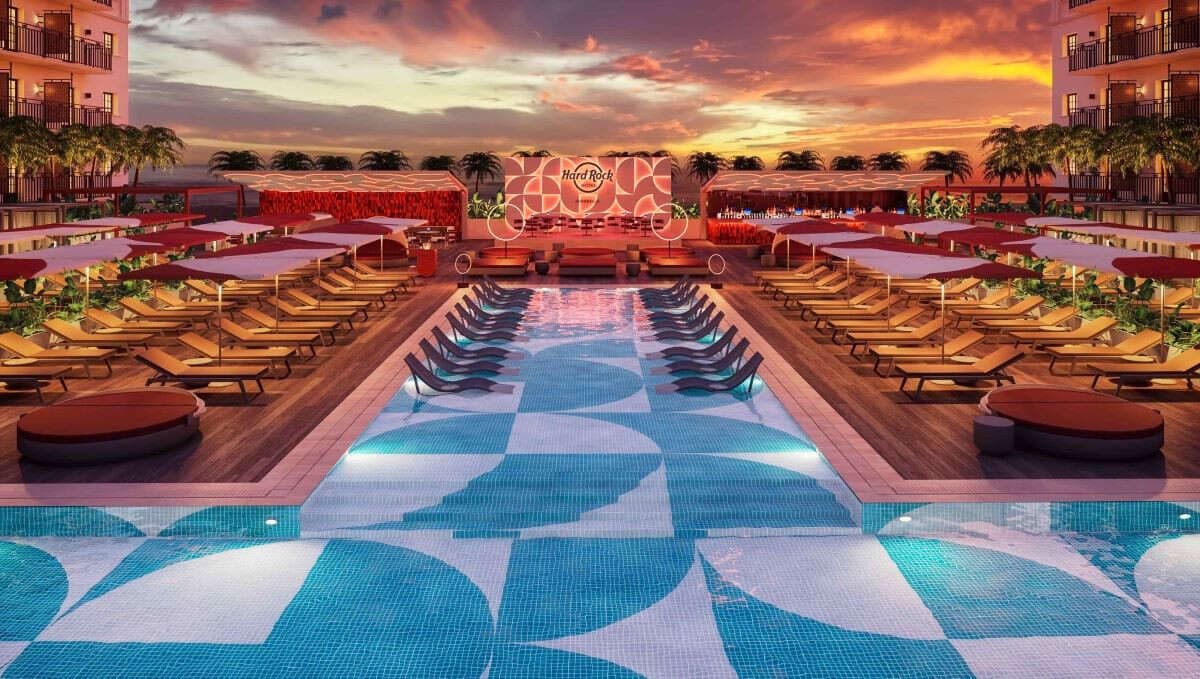 Outdoor pool area