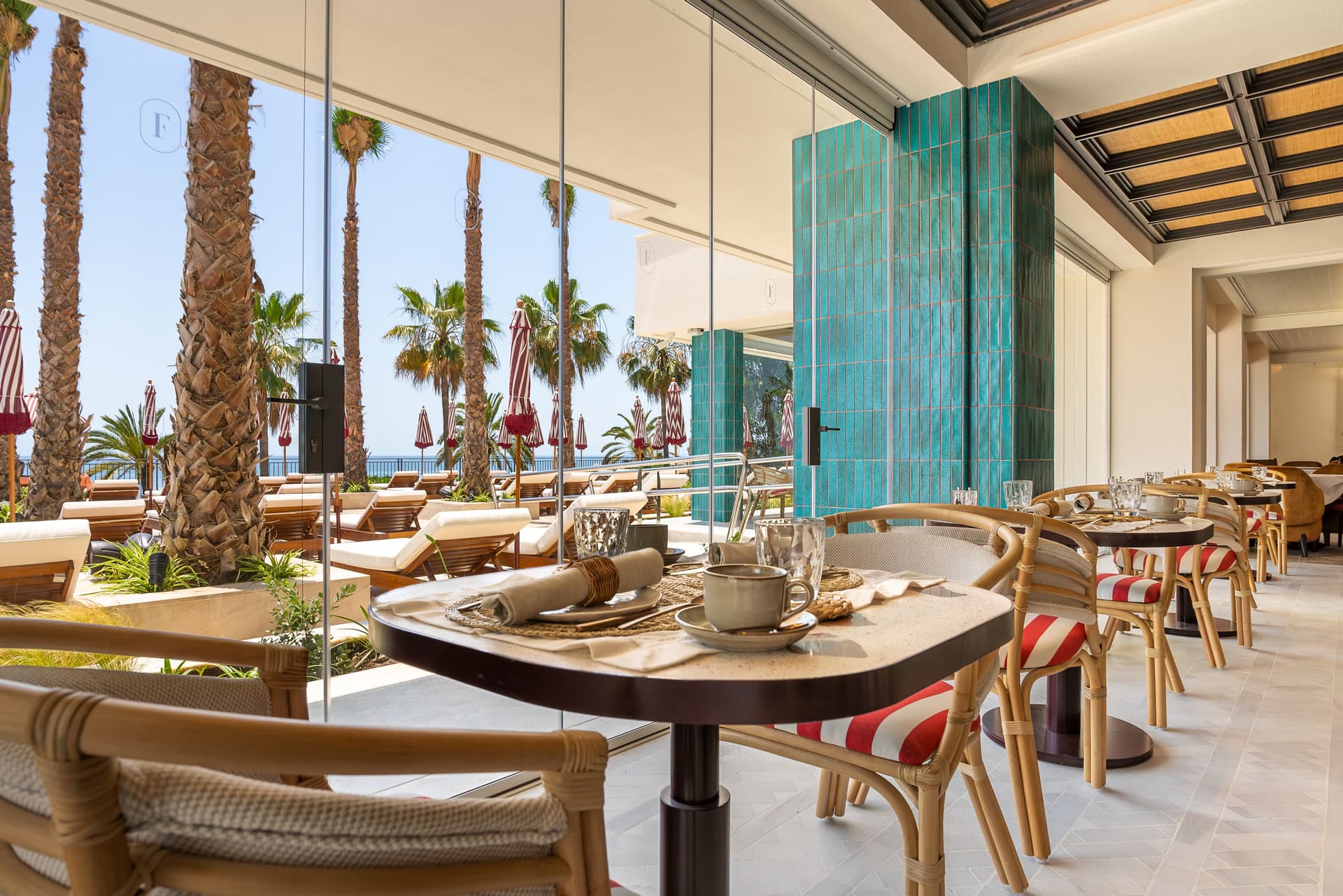 Indoor dining area at the Hotel El Fuerte Marbella