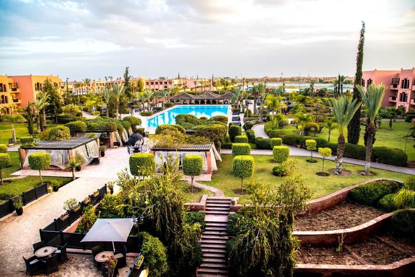 Overhead view of the Kenzi Menara Palace & Resort