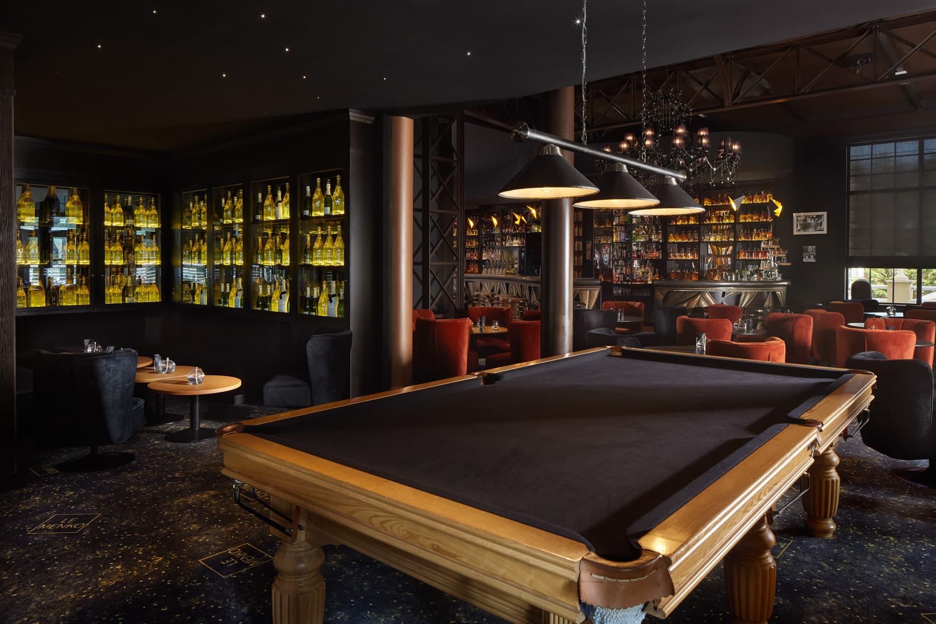 Pool table at the Le Grand Hotel Le Touquet