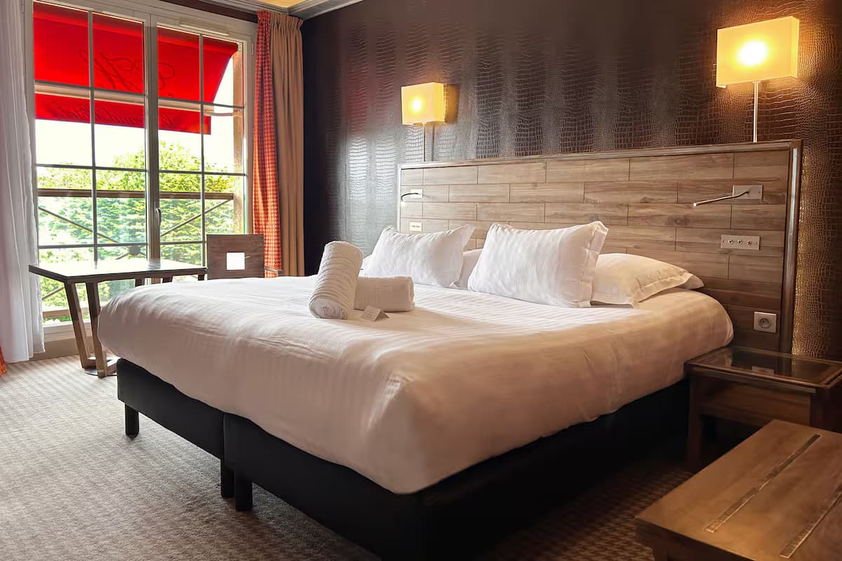 Double bed suite at the Le Grand Hotel Le Touquet