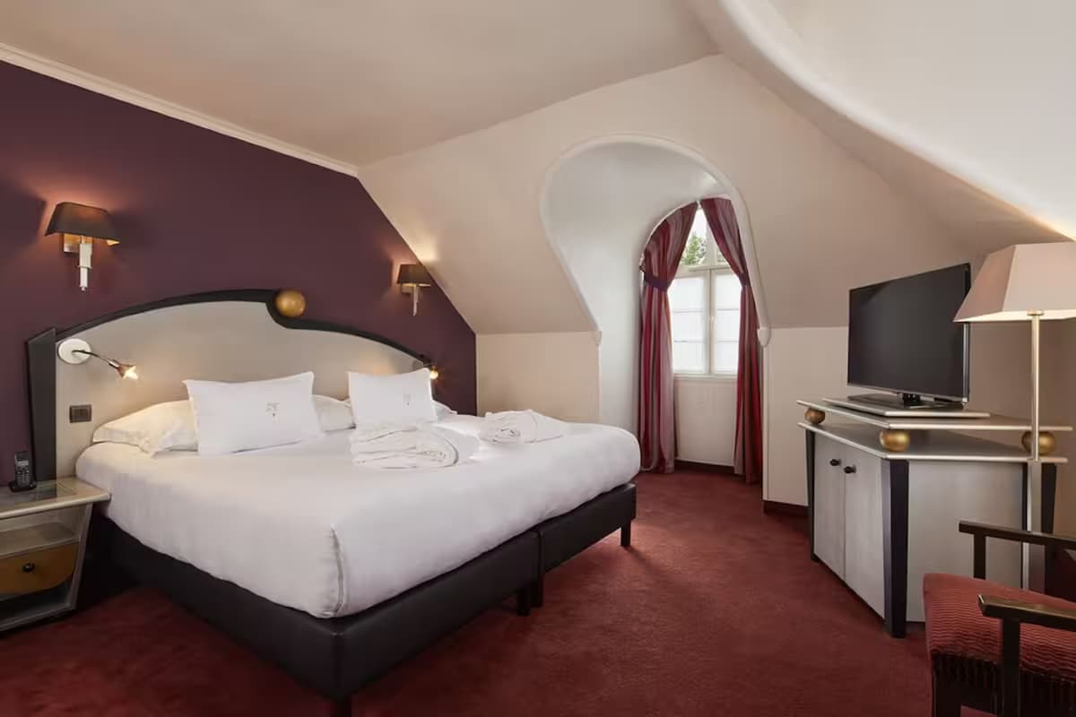 Double bed suite at the Le Grand Hotel Le Touquet