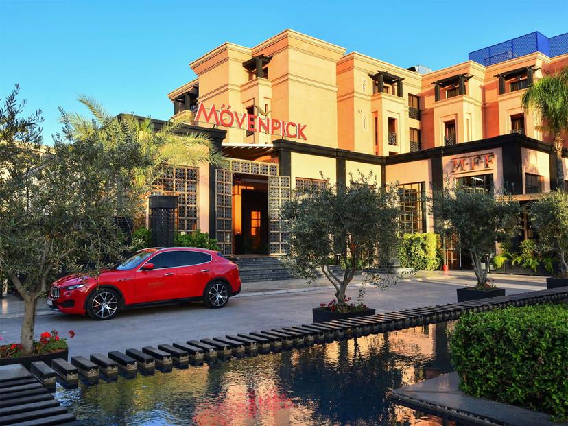 Front entrance to the Movenpick Mansour Eddahbi Hotel