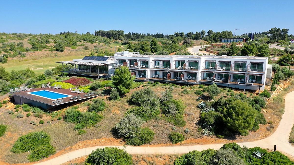 Aerial view of the hotel