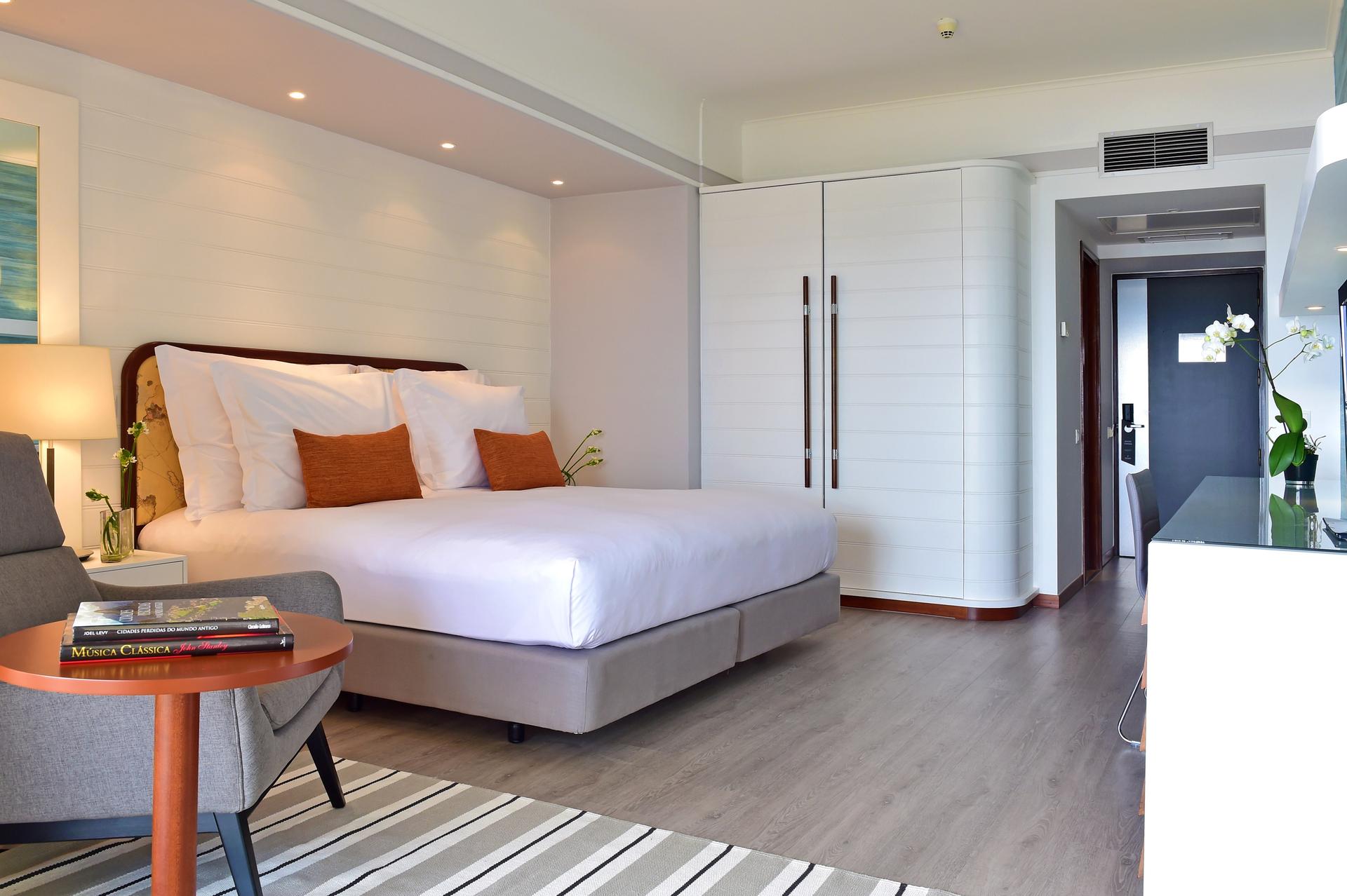 Double bed room at the Pestana Alvor Praia Premium Beach & Golf Resort