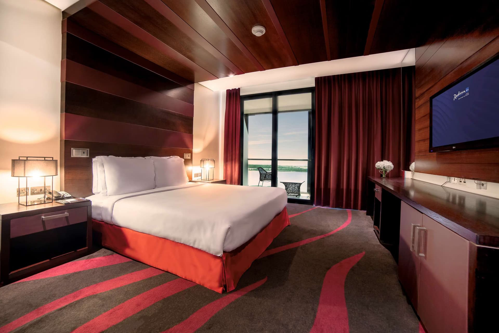 Double bed suite at the Radisson Blu Hotel Abu Dhabi Yas Island