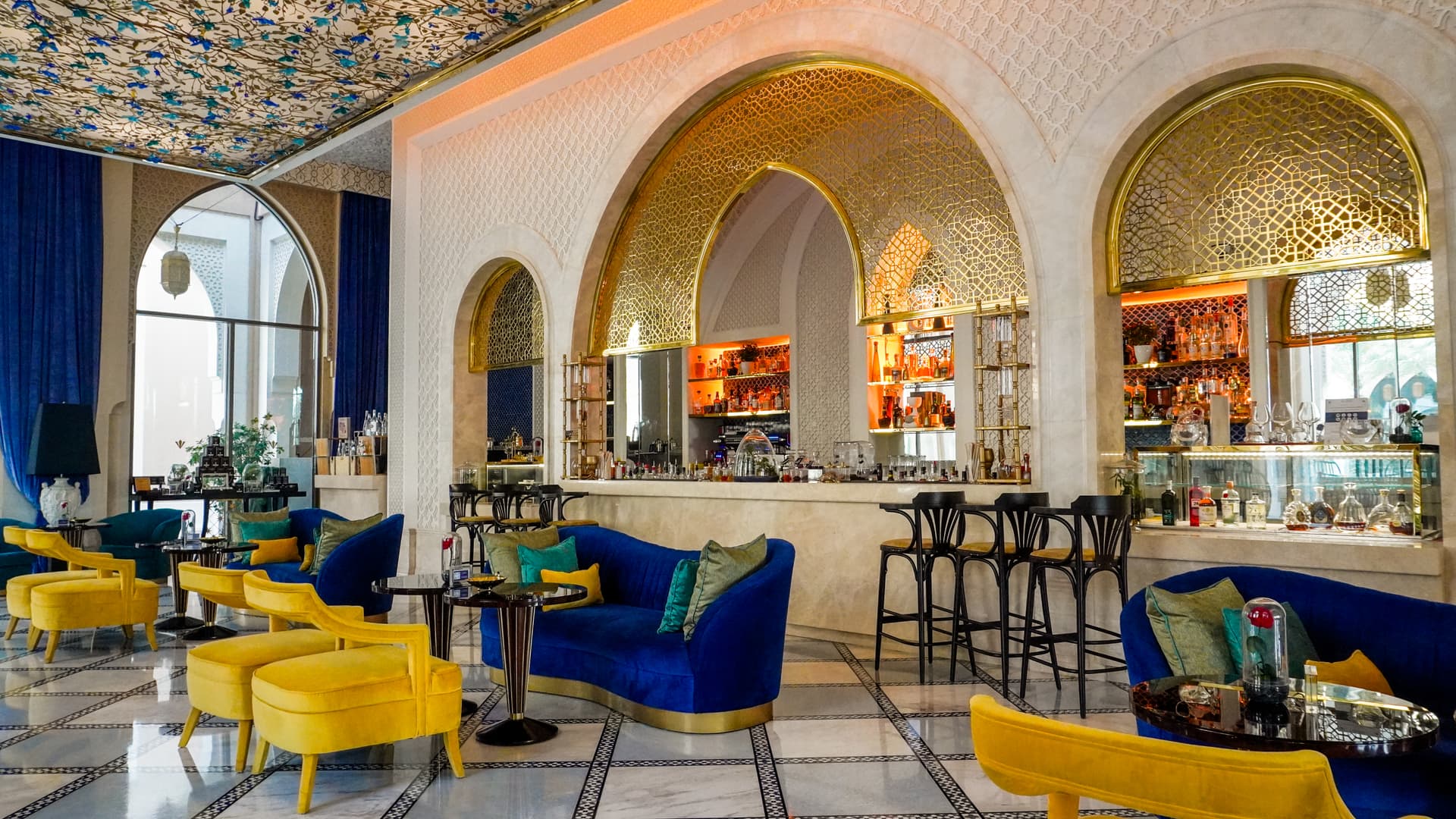Bar with lounging area at the Rixos Premium Saadiyat Island