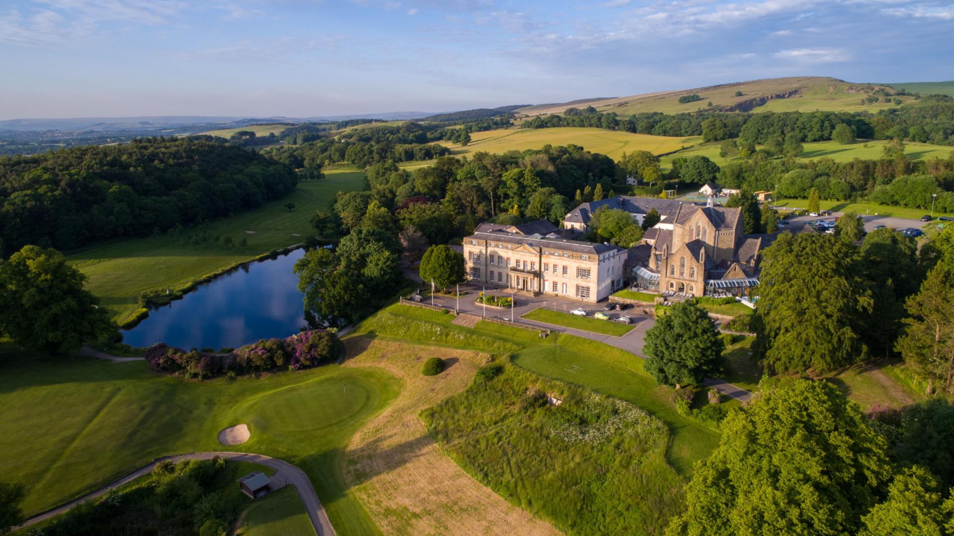 Overhead view of the Shrigley Hall Hotel & Spa