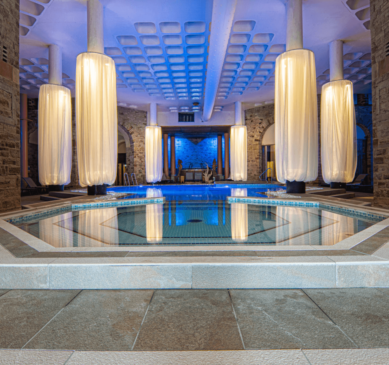 Indoor swimming pool at the Shrigley Hall Hotel & Spa