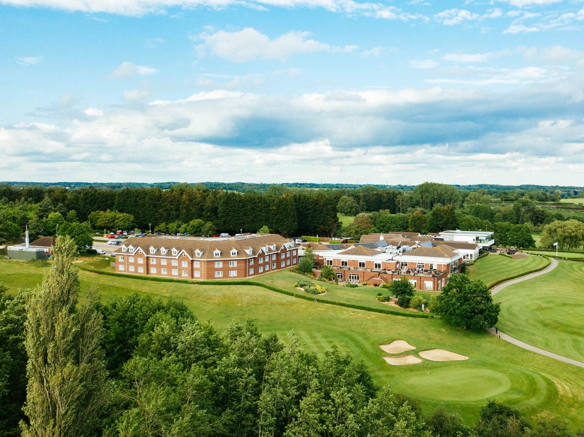 Aerial view of the Stoke by Nayland Resort