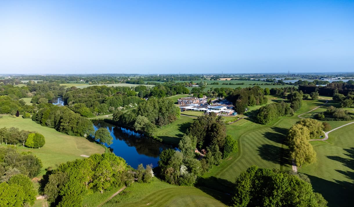 Aerial view of the resort
