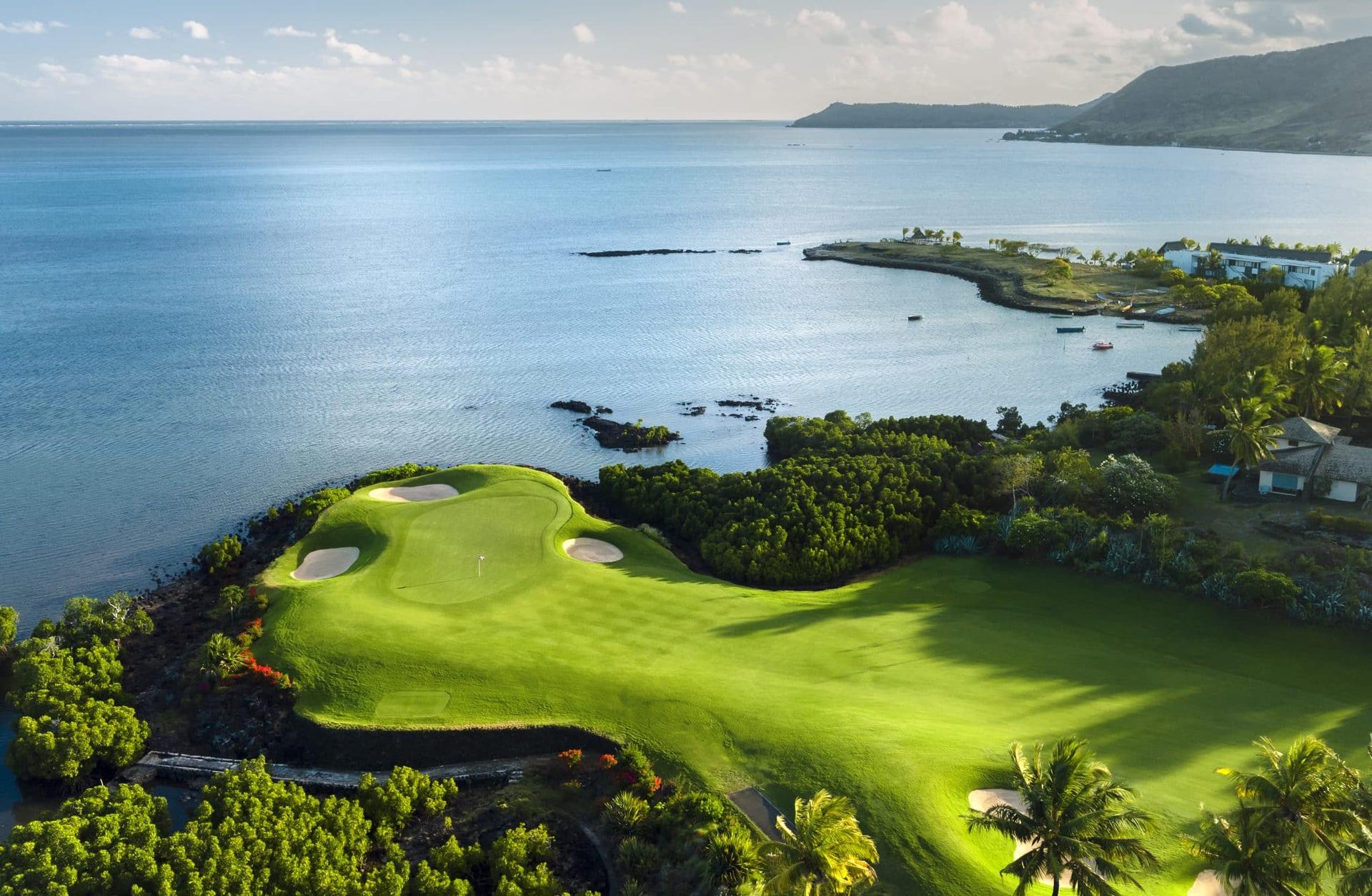 A well maintained fairway leading to smooth costal green