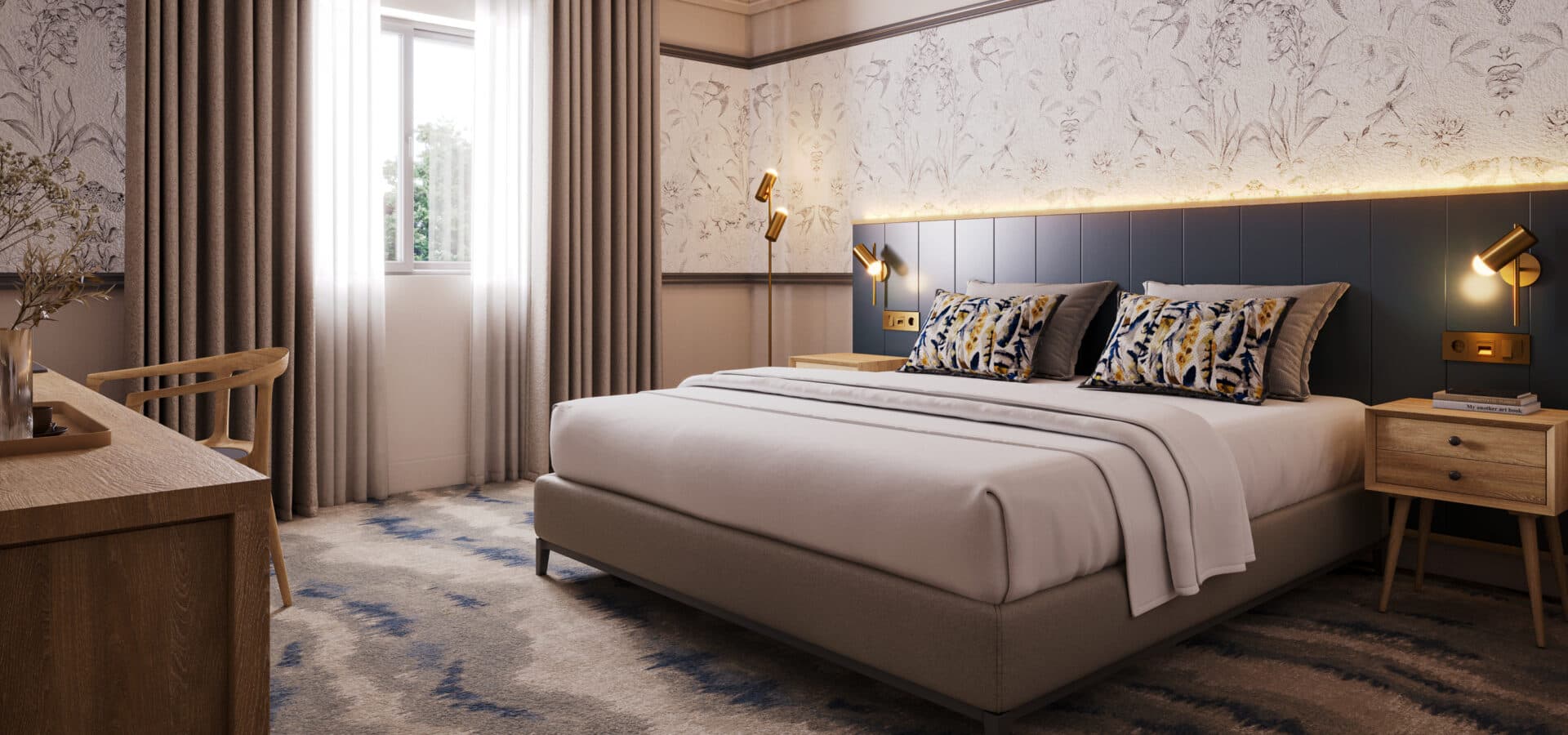 Double bed suite at The Belfry Hotel & Resort