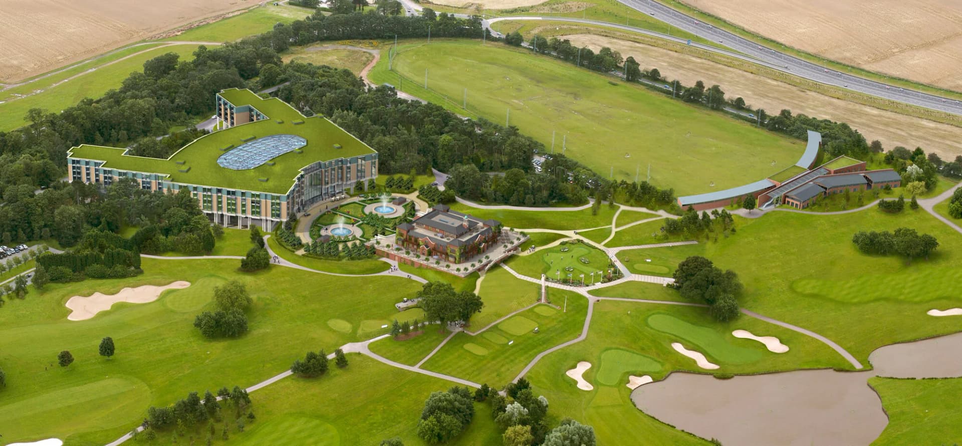 Birdseye view of The Belfry Hotel & Resort golf course