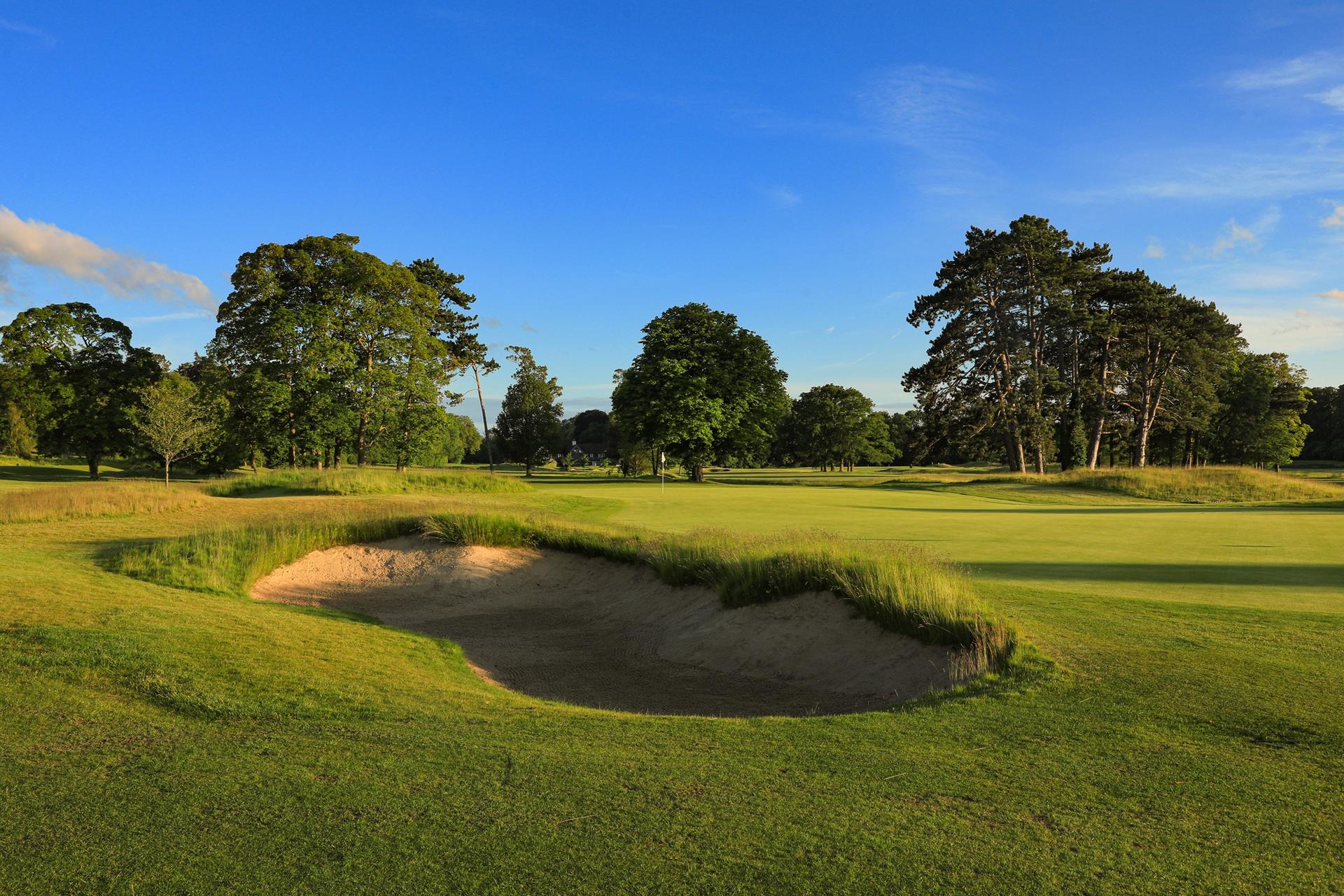 A deep sand bunker at The Springs Resort & Golf Club