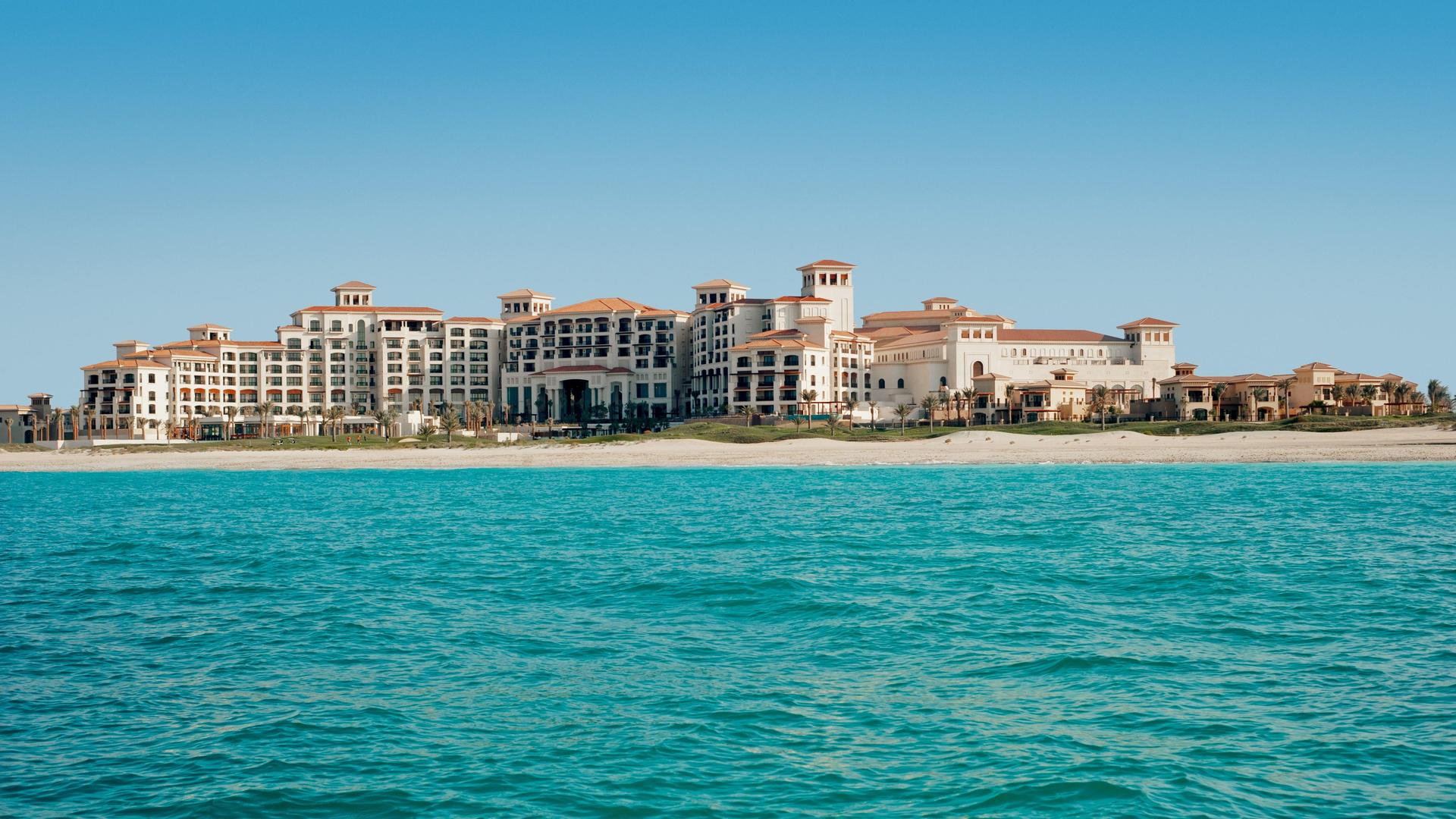 The St Regis Saadiyat Island Resort overlooking the beach