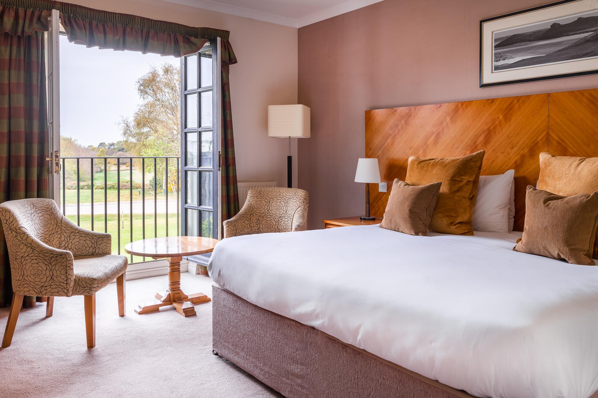 Double bed suite with nature views from the balcony