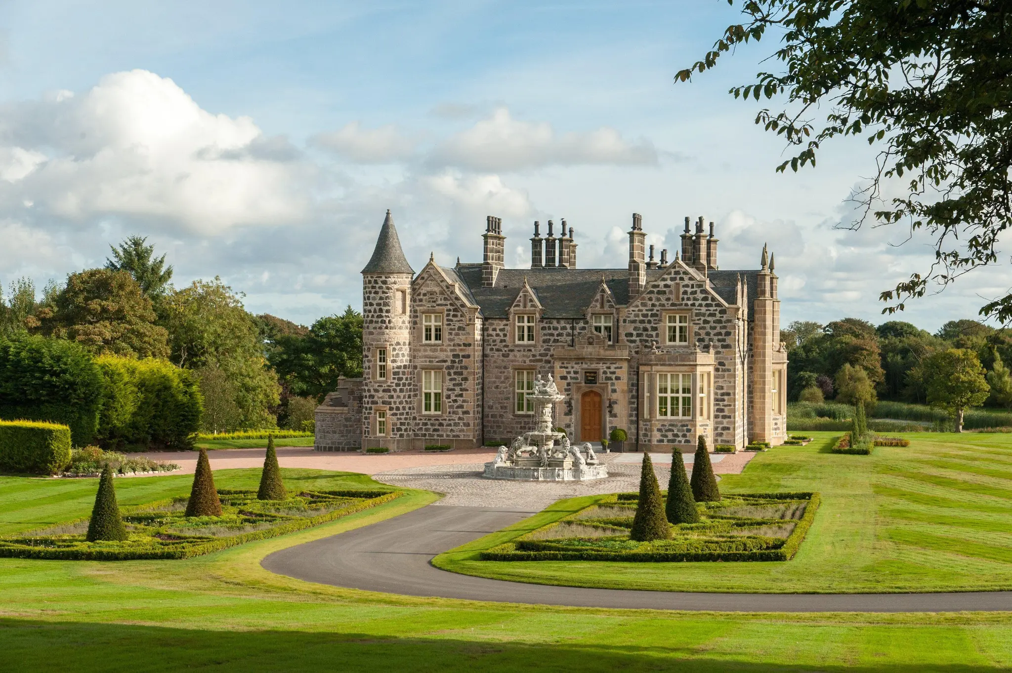 Front entrance to the Trump International Scotland hotel