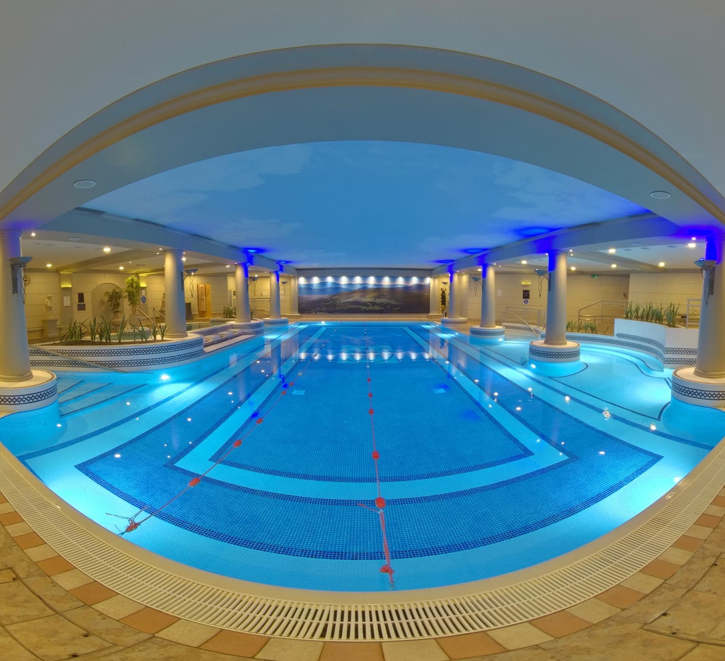 Indoor swimming pool at the Ty Newport, Celtic Manor