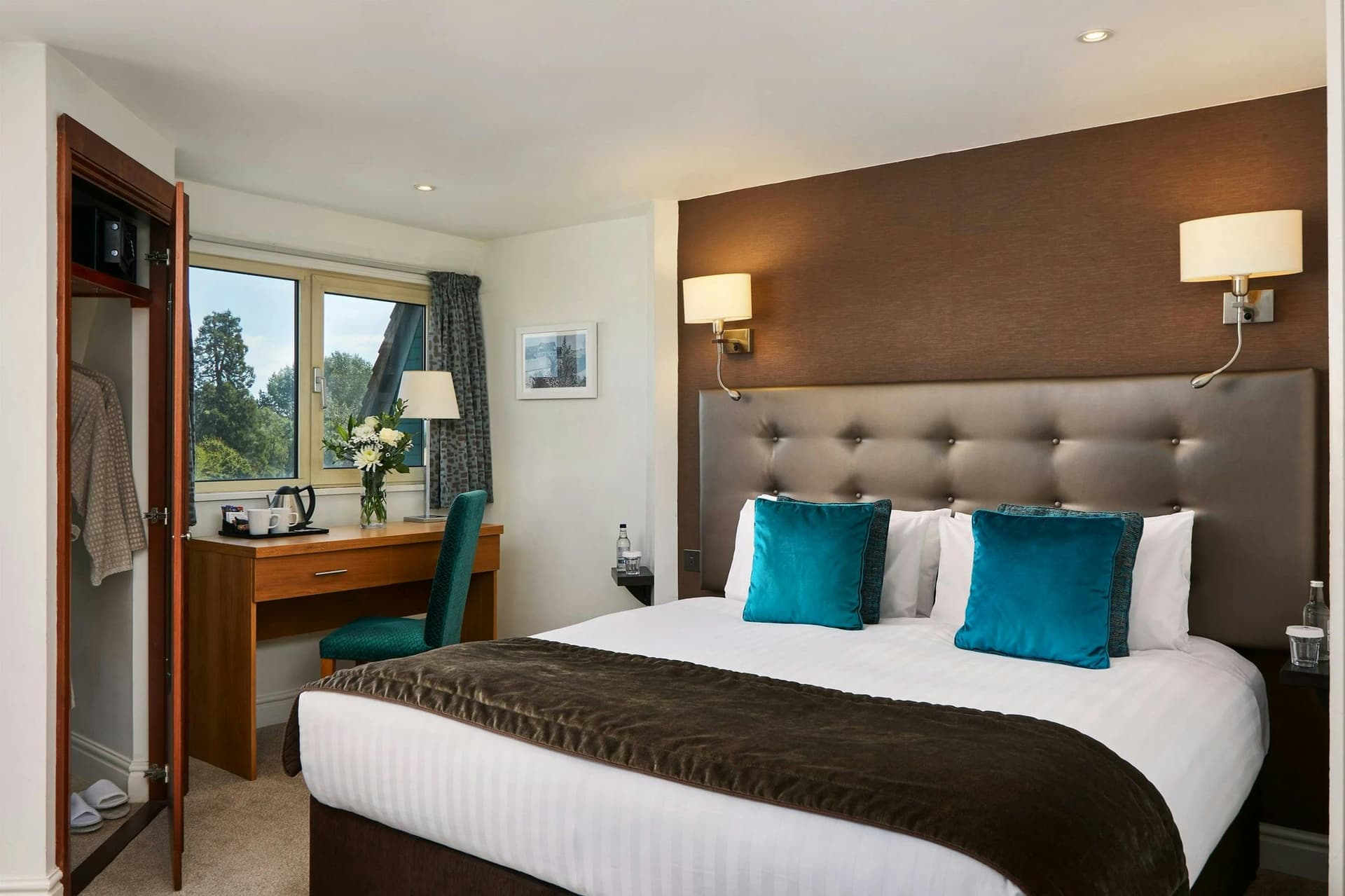 Double bed suite at Ufford Park Hotel, Golf & Spa