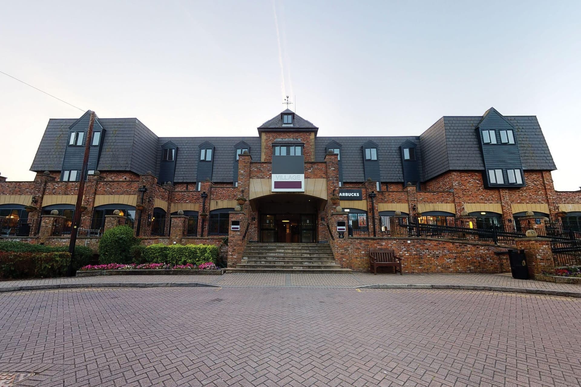 Front entrance to the Village Hotel Herons Reach