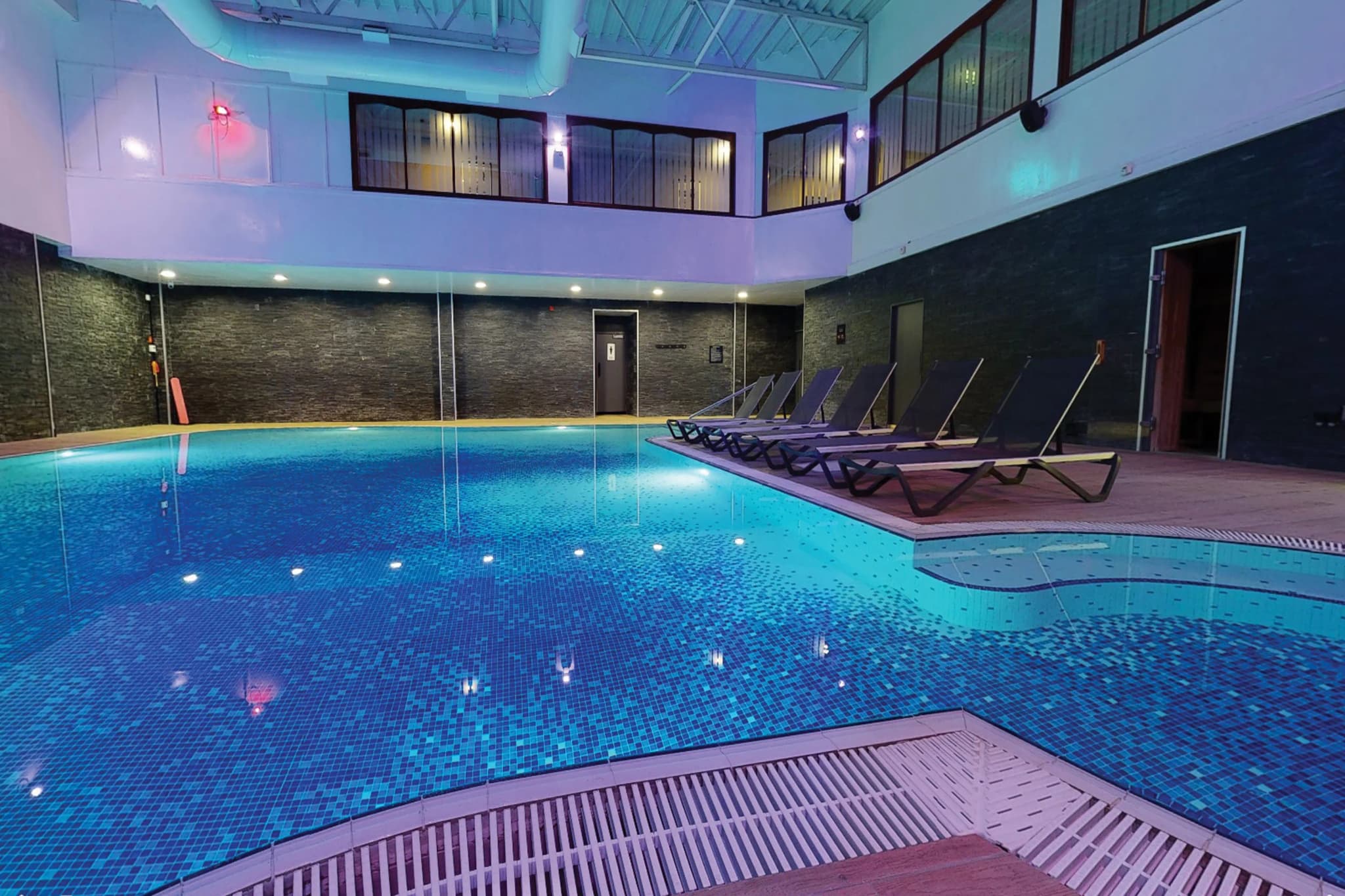 Indoor swimming pool at the Village Hotel Herons Reach